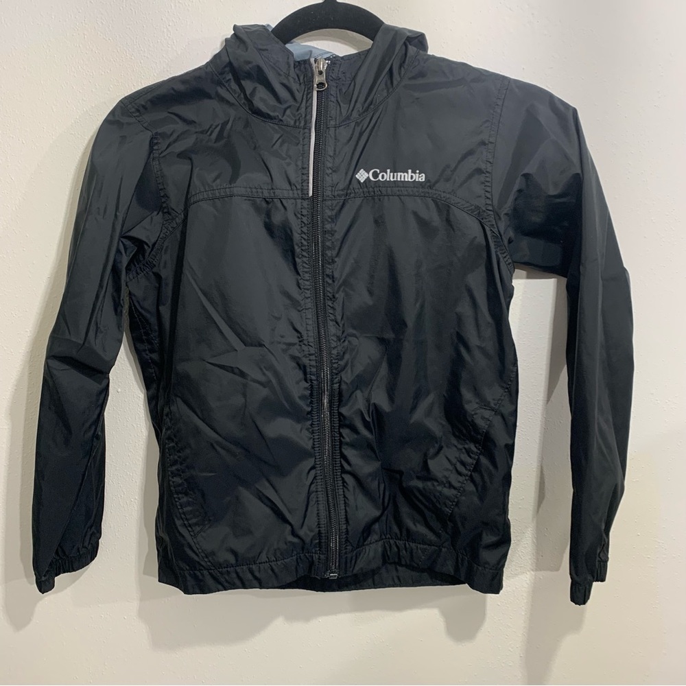 Boys Colombia Glennaker Rain Jacket in Black (S)